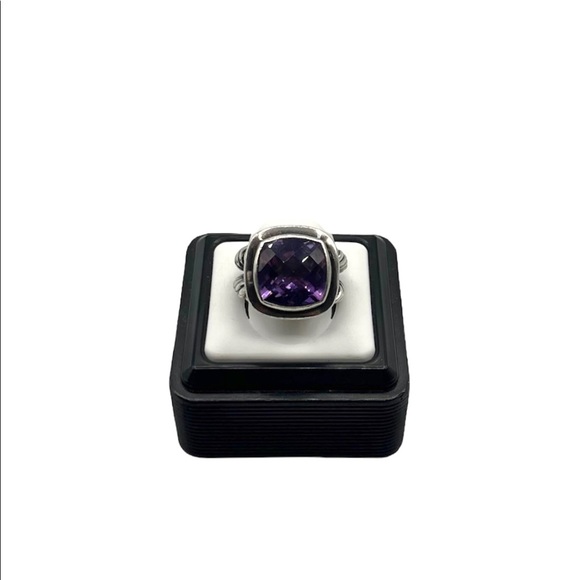 David Yurman Albion Ring 14mm Sterling Silver with Amethyst - Picture 4 of 7